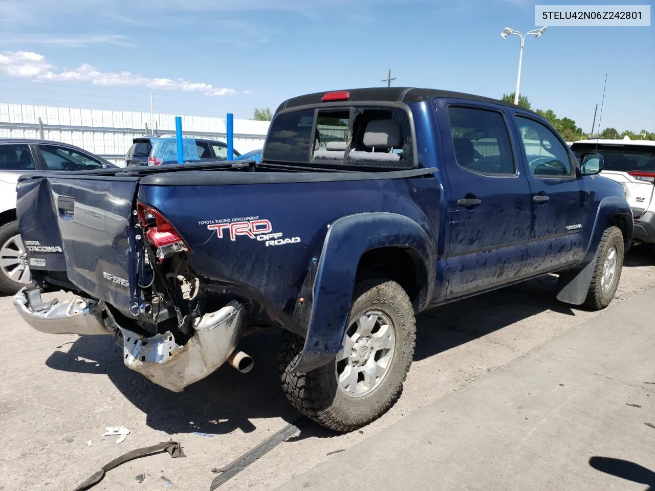 2006 Toyota Tacoma Double Cab VIN: 5TELU42N06Z242801 Lot: 69218404