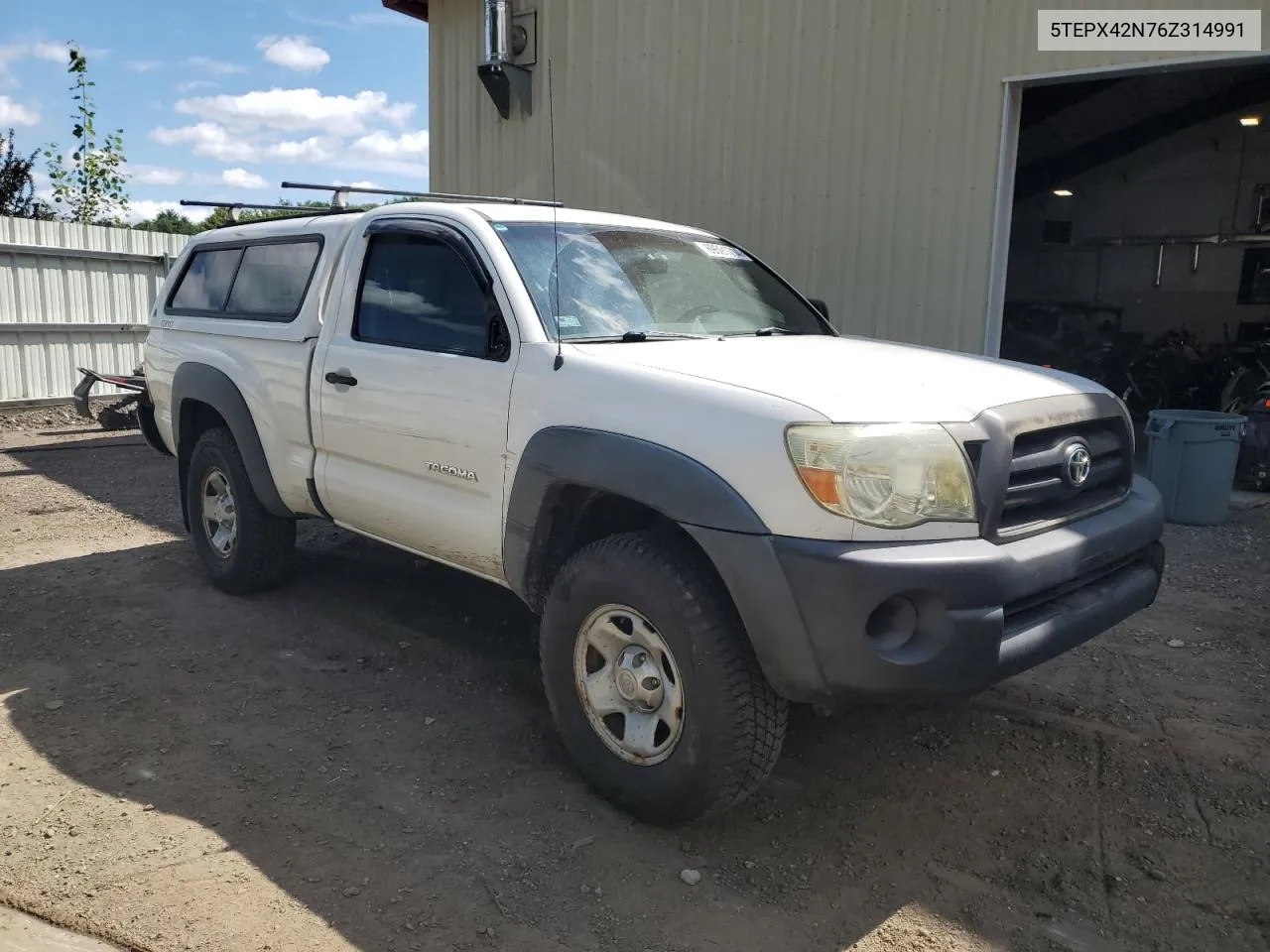 2006 Toyota Tacoma VIN: 5TEPX42N76Z314991 Lot: 69591714