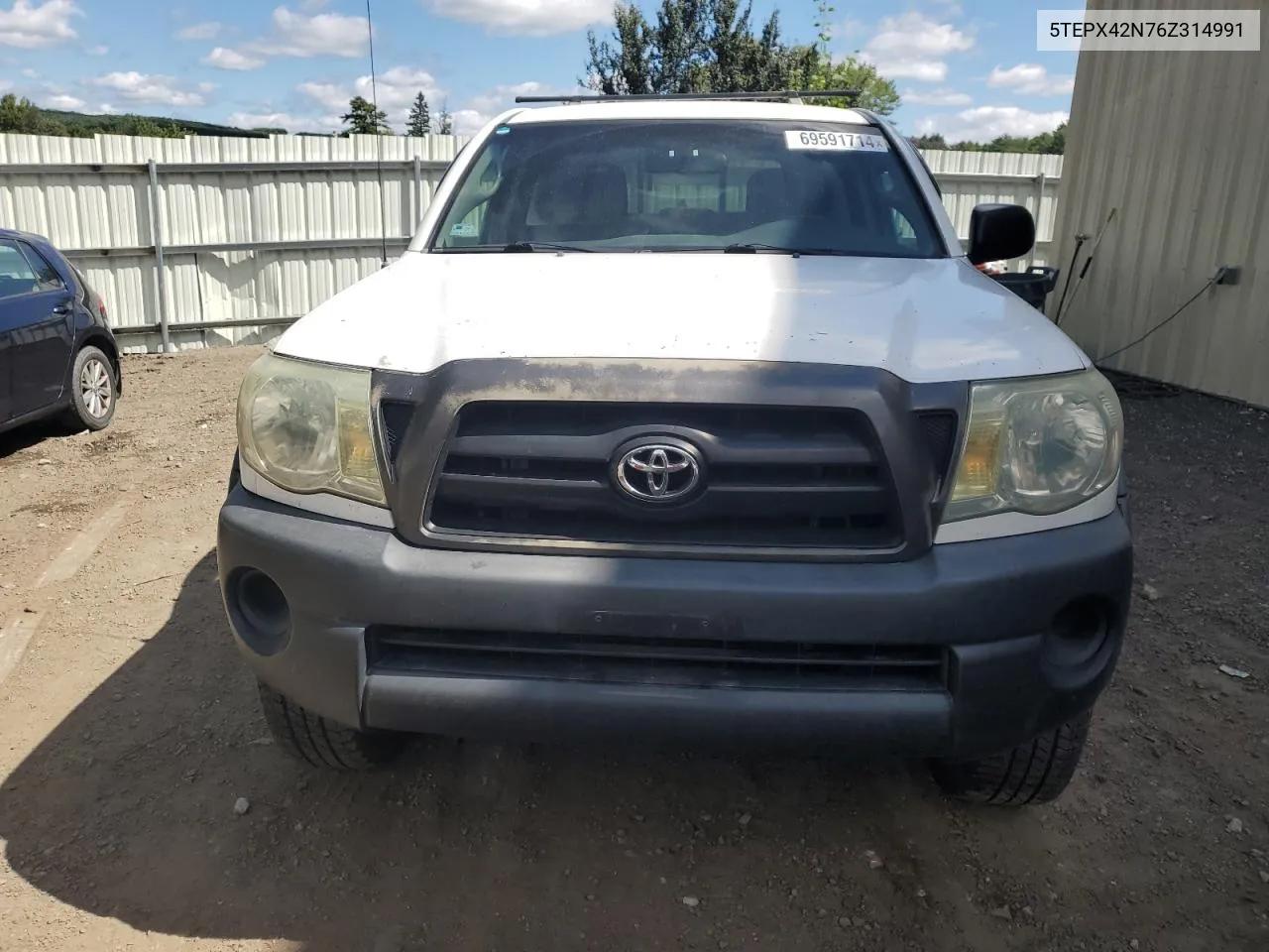 2006 Toyota Tacoma VIN: 5TEPX42N76Z314991 Lot: 69591714