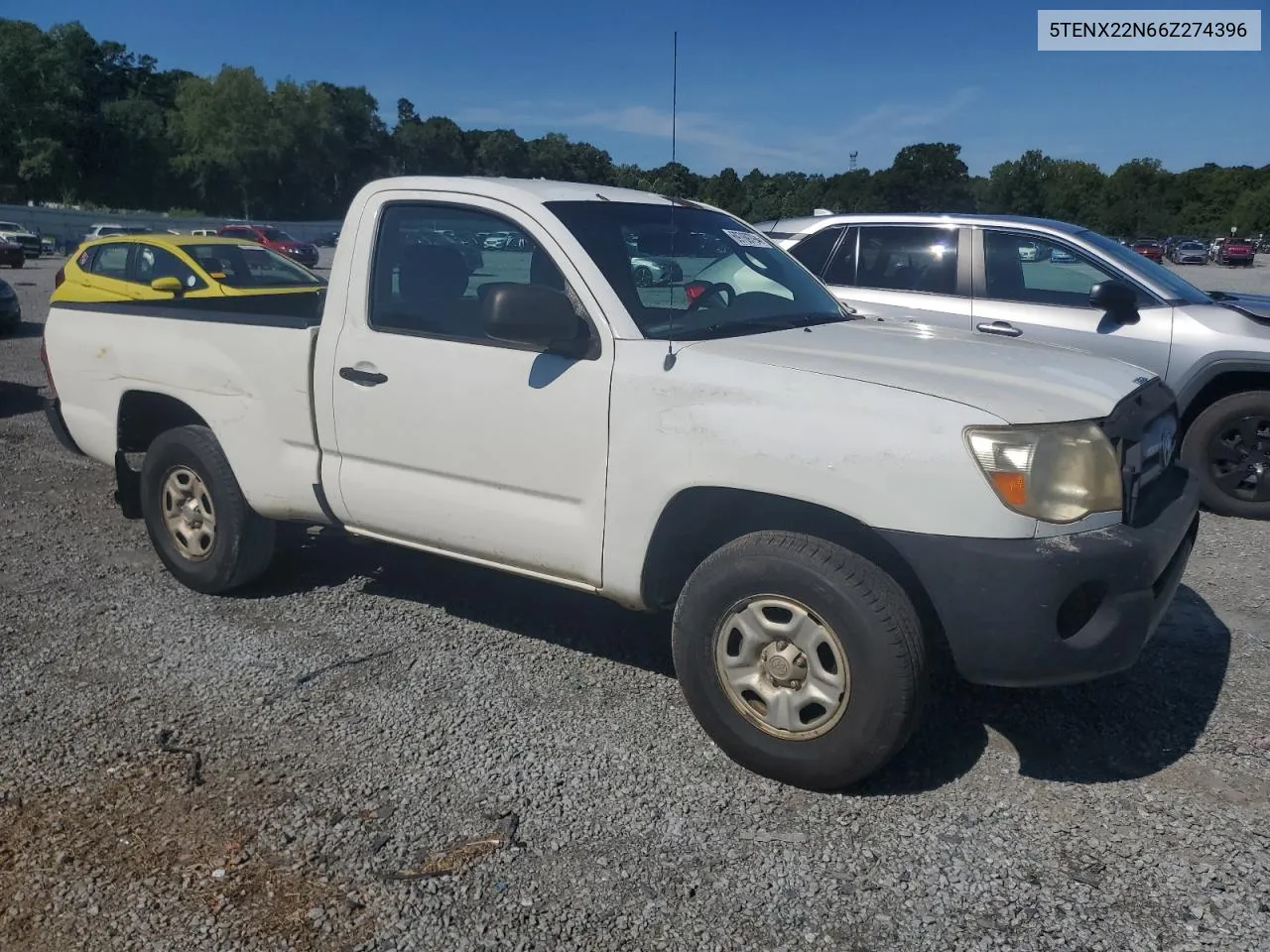 2006 Toyota Tacoma VIN: 5TENX22N66Z274396 Lot: 69769794