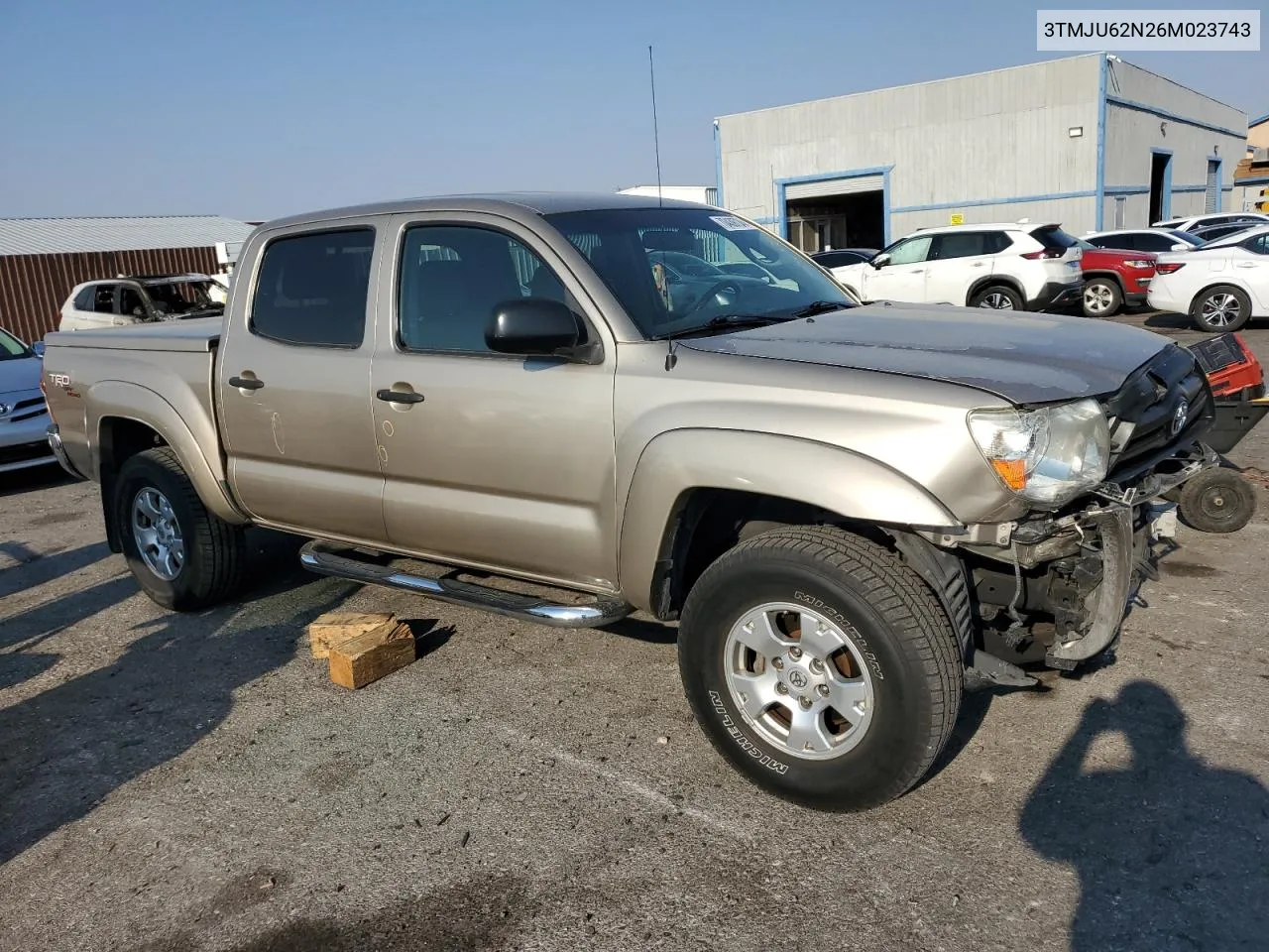 2006 Toyota Tacoma Double Cab Prerunner VIN: 3TMJU62N26M023743 Lot: 70439734