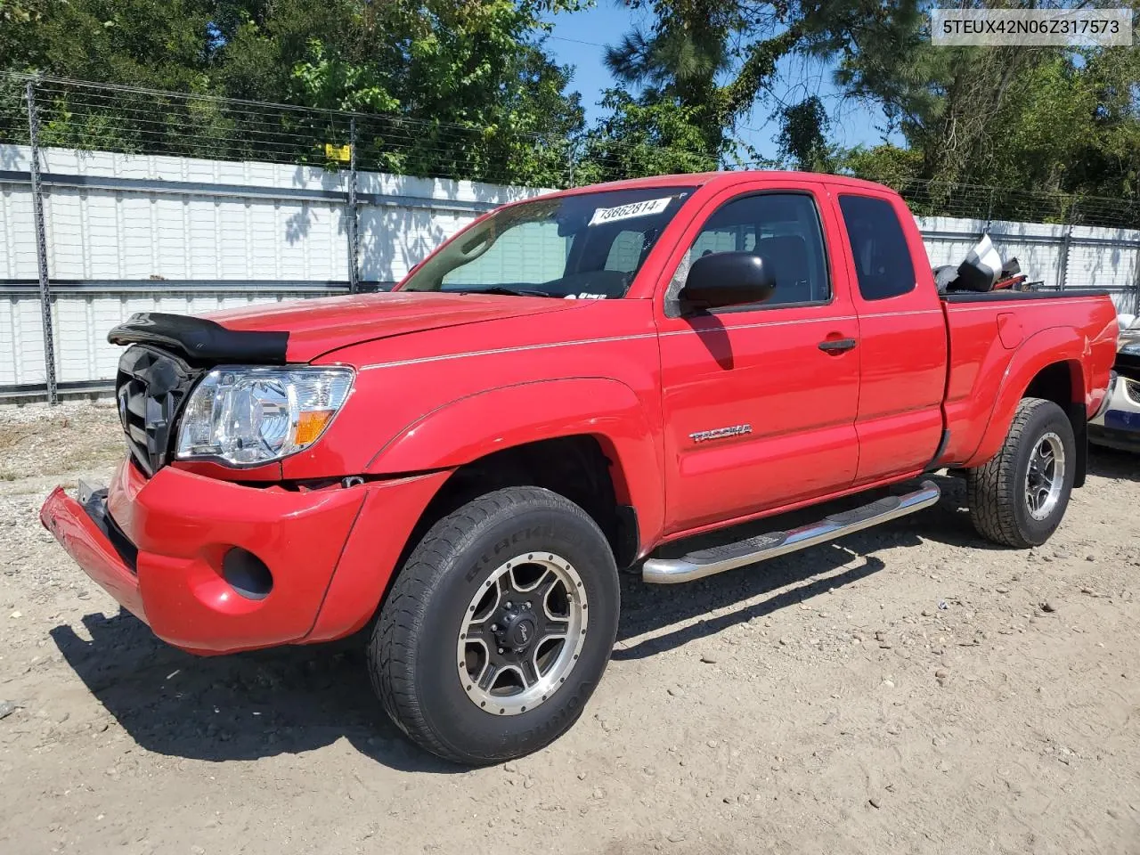 2006 Toyota Tacoma Access Cab VIN: 5TEUX42N06Z317573 Lot: 70862814