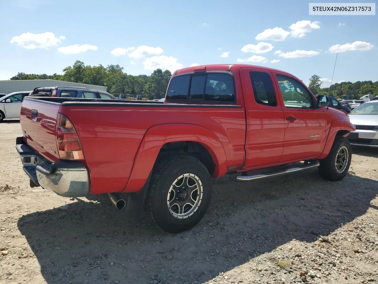 2006 Toyota Tacoma Access Cab VIN: 5TEUX42N06Z317573 Lot: 70862814