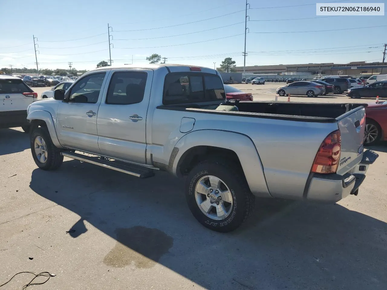 2006 Toyota Tacoma Double Cab Prerunner Long Bed VIN: 5TEKU72N06Z186940 Lot: 71129484