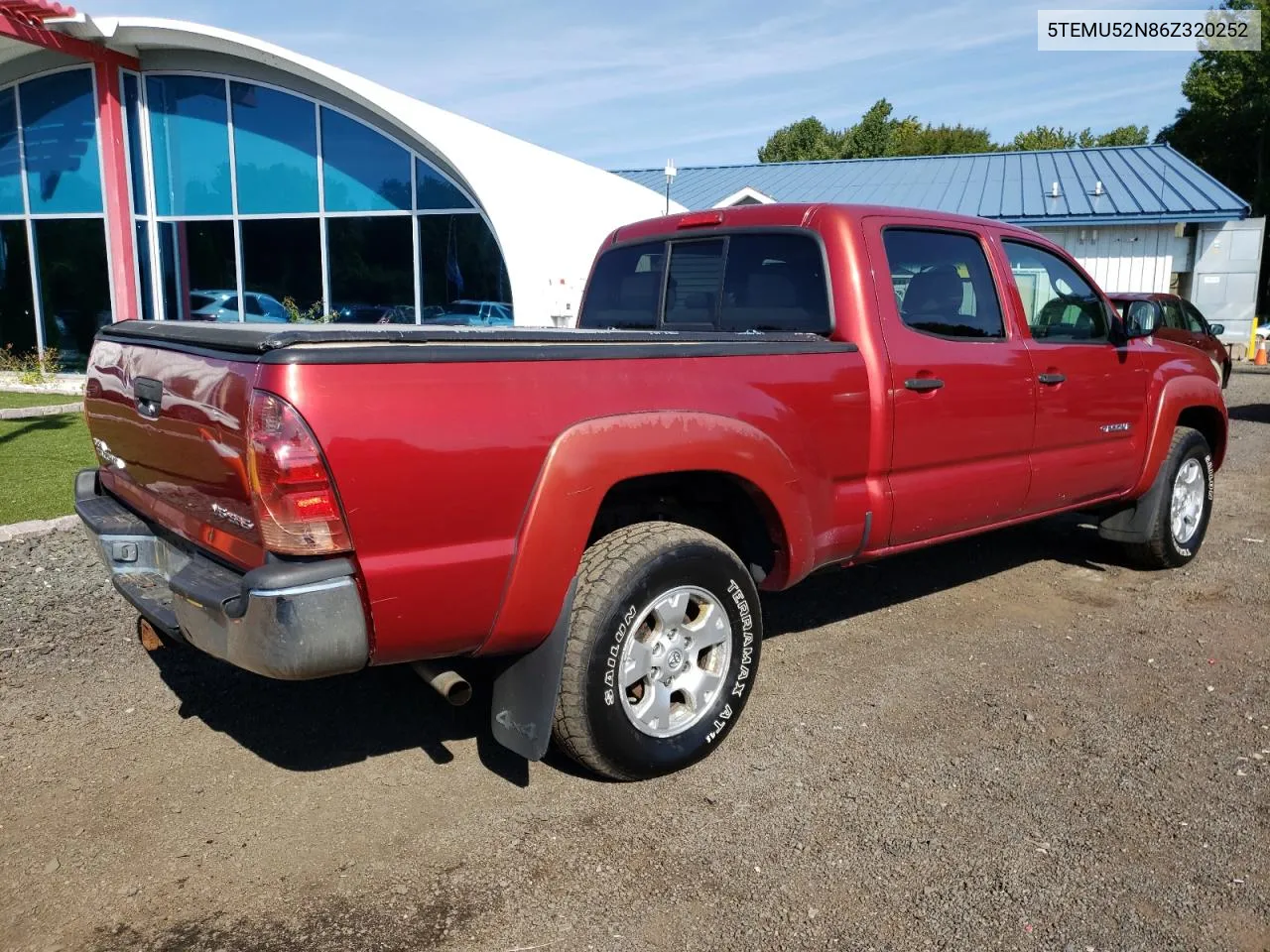 2006 Toyota Tacoma Double Cab Long Bed VIN: 5TEMU52N86Z320252 Lot: 71241394