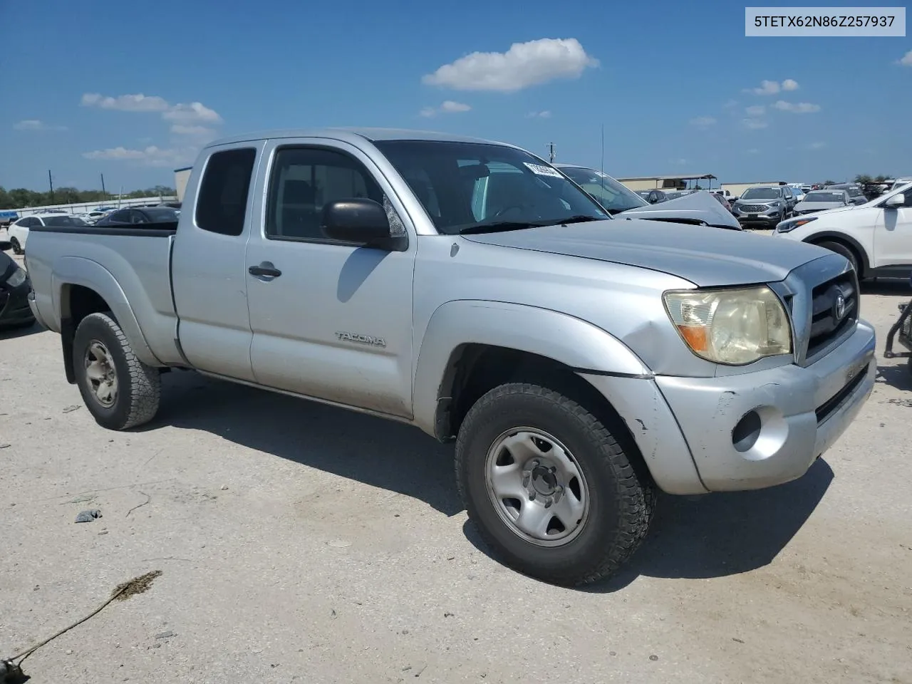 2006 Toyota Tacoma Prerunner Access Cab VIN: 5TETX62N86Z257937 Lot: 71826904