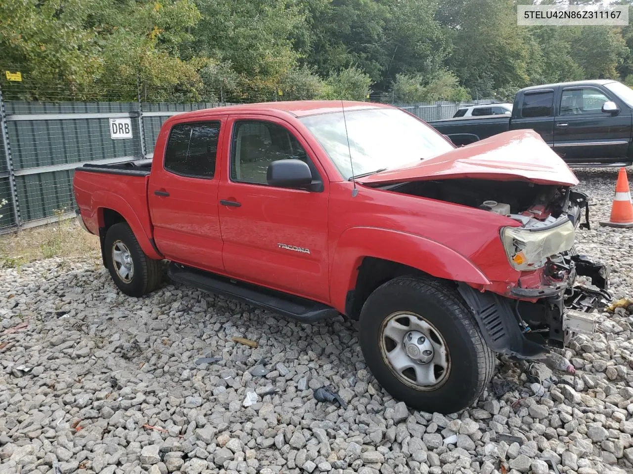 2006 Toyota Tacoma Double Cab VIN: 5TELU42N86Z311167 Lot: 72042454