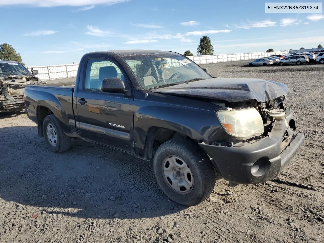 2006 Toyota Tacoma VIN: 5TENX22N36Z319374 Lot: 73333824