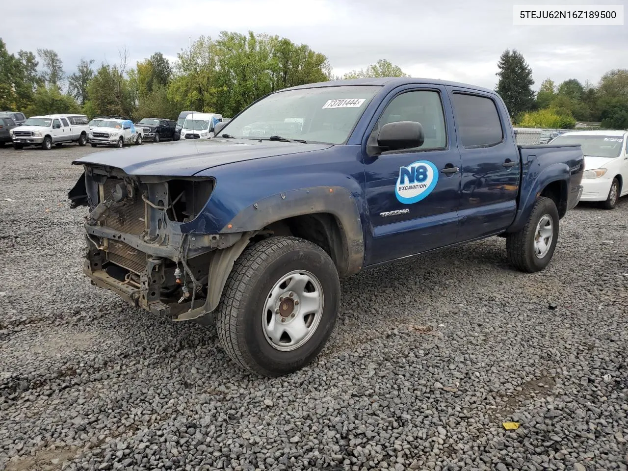 2006 Toyota Tacoma Double Cab Prerunner VIN: 5TEJU62N16Z189500 Lot: 73701444