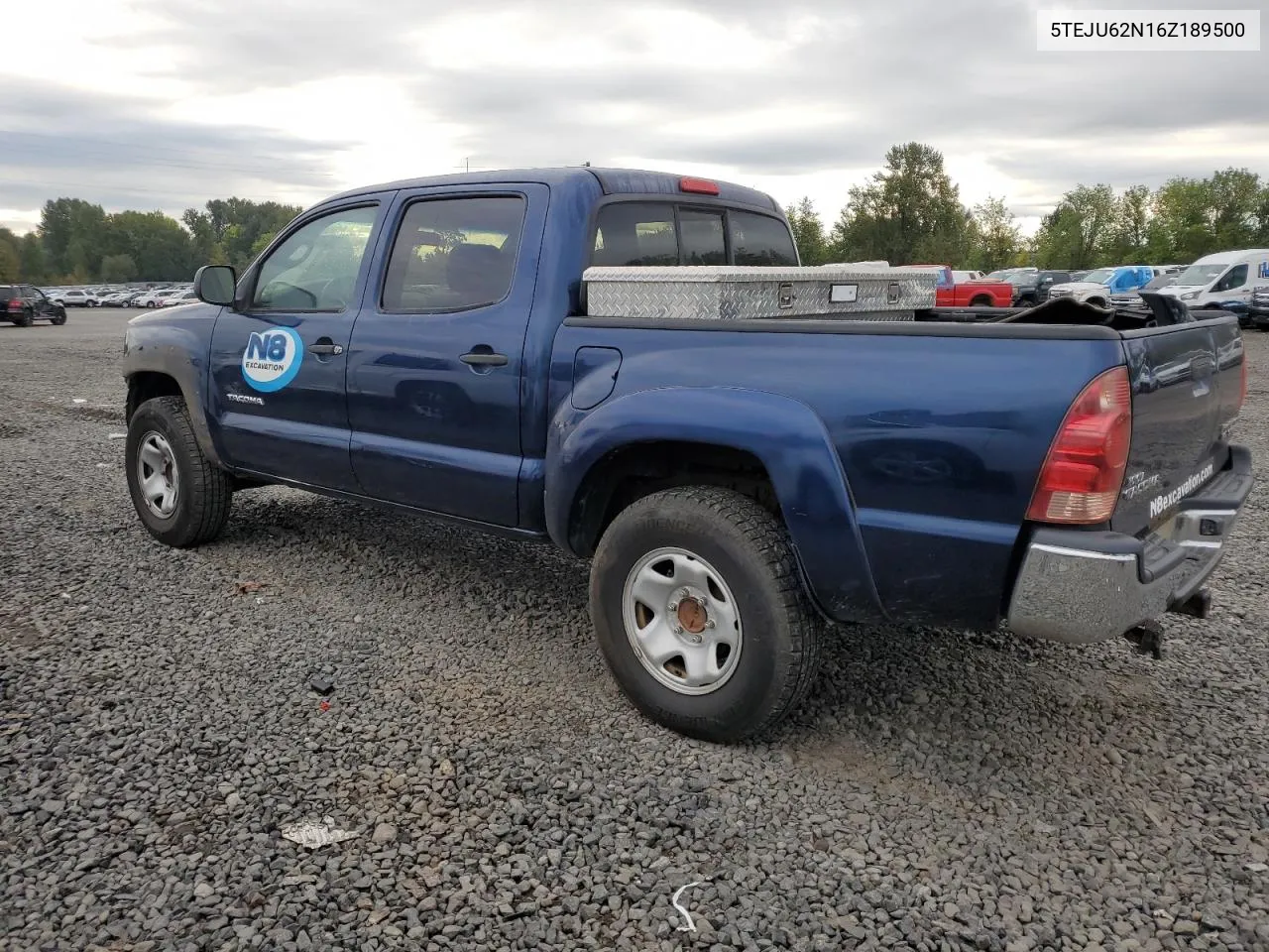 2006 Toyota Tacoma Double Cab Prerunner VIN: 5TEJU62N16Z189500 Lot: 73701444