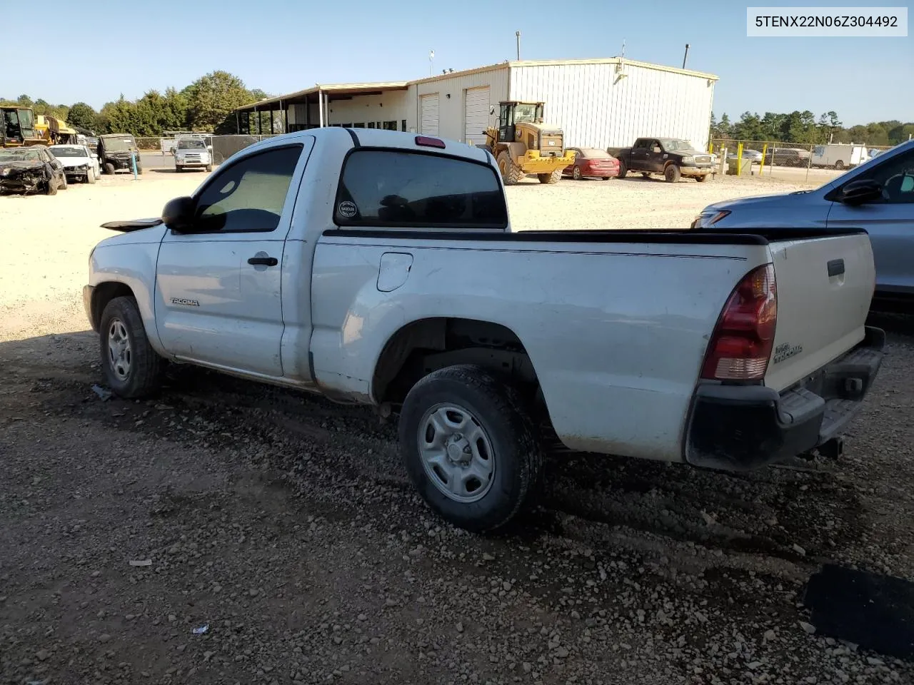 2006 Toyota Tacoma VIN: 5TENX22N06Z304492 Lot: 75220504