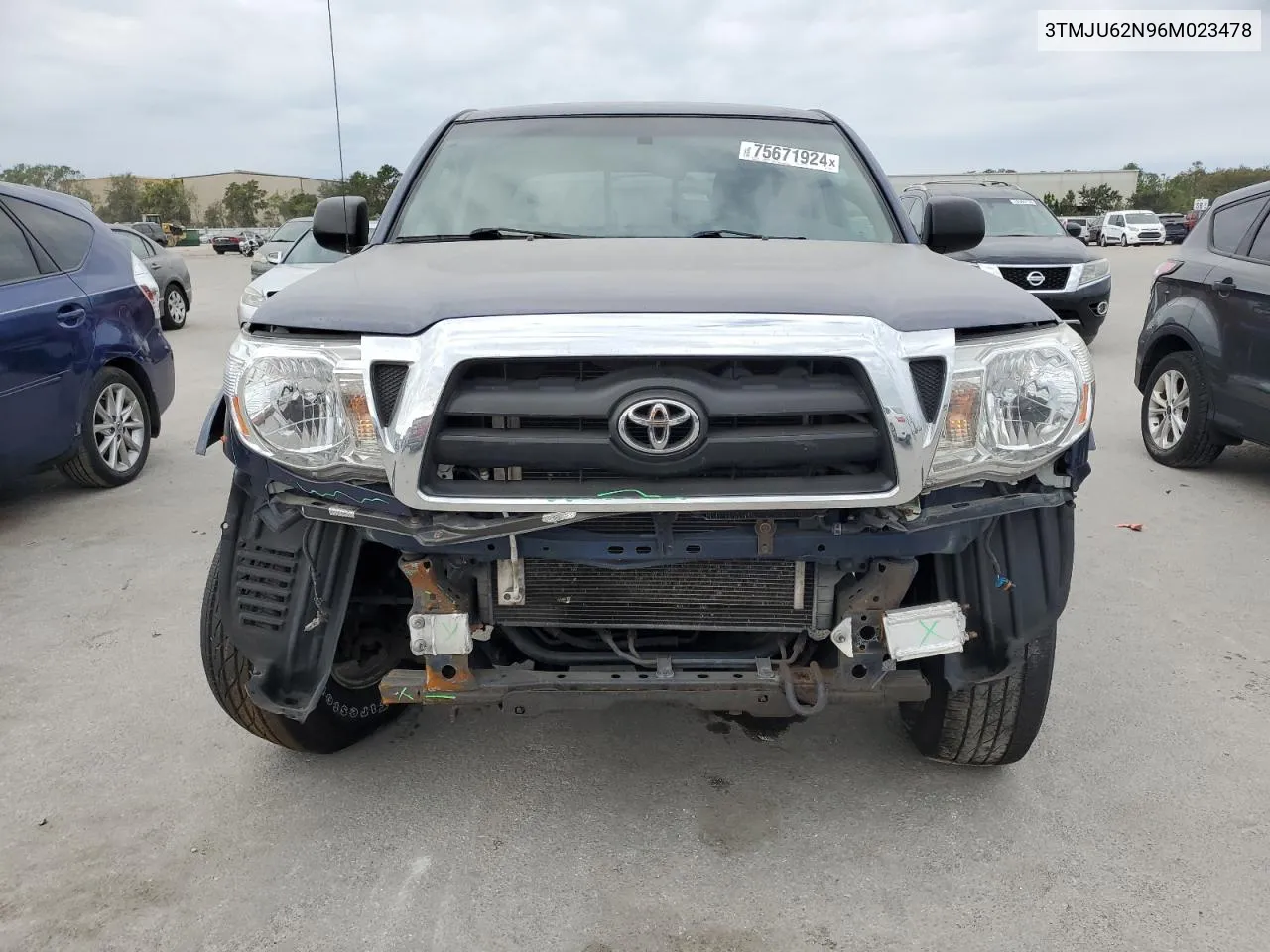 2006 Toyota Tacoma Double Cab Prerunner VIN: 3TMJU62N96M023478 Lot: 75671924