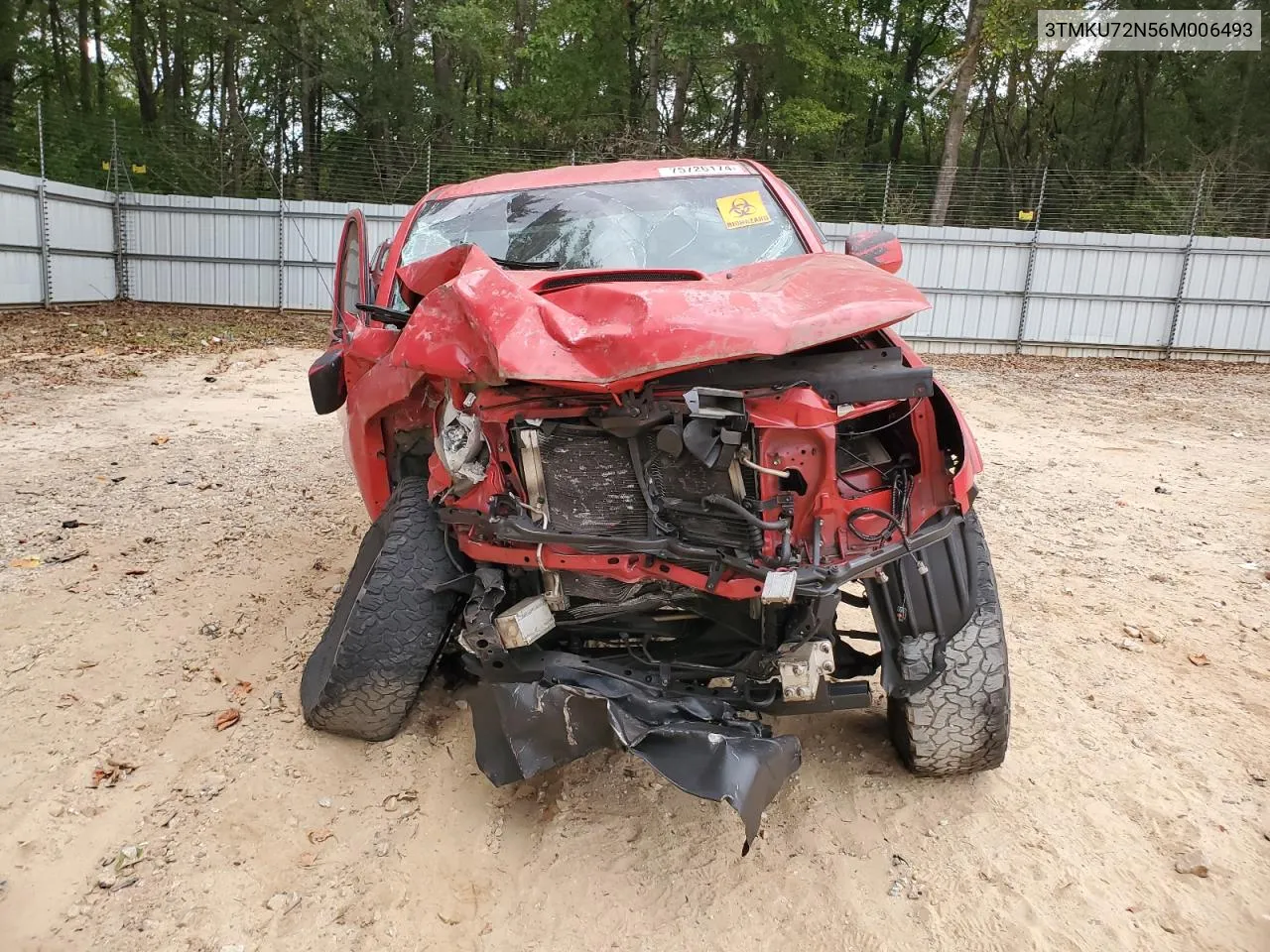 2006 Toyota Tacoma Double Cab Prerunner Long Bed VIN: 3TMKU72N56M006493 Lot: 75726174