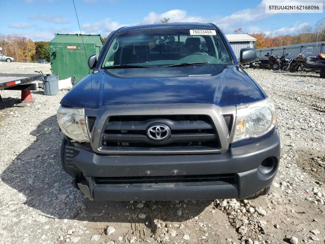 2006 Toyota Tacoma Access Cab VIN: 5TEUU42N16Z168096 Lot: 76033404