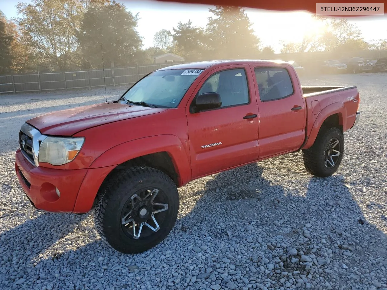 2006 Toyota Tacoma Double Cab VIN: 5TELU42N36Z296447 Lot: 76094734