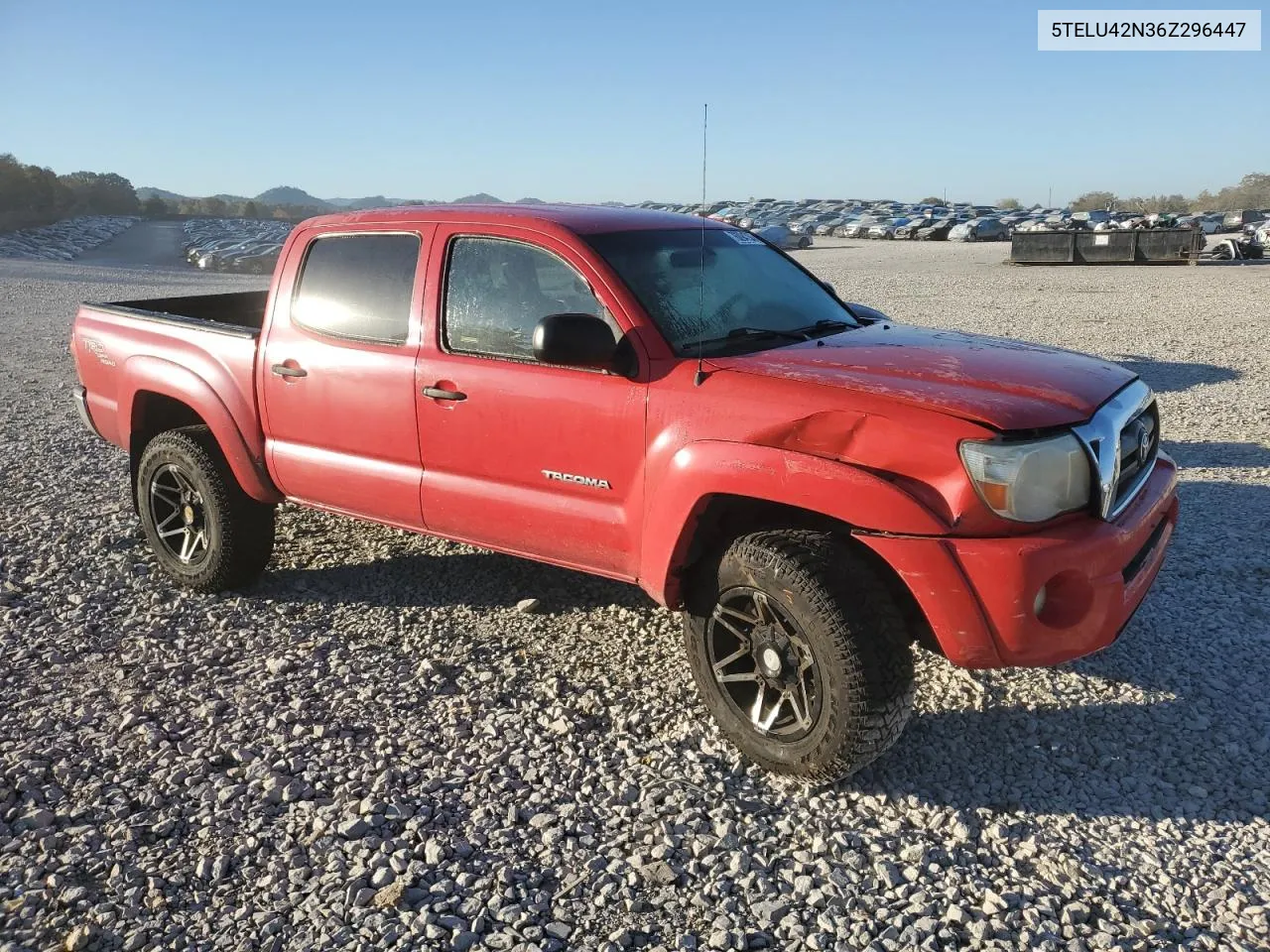 2006 Toyota Tacoma Double Cab VIN: 5TELU42N36Z296447 Lot: 76094734