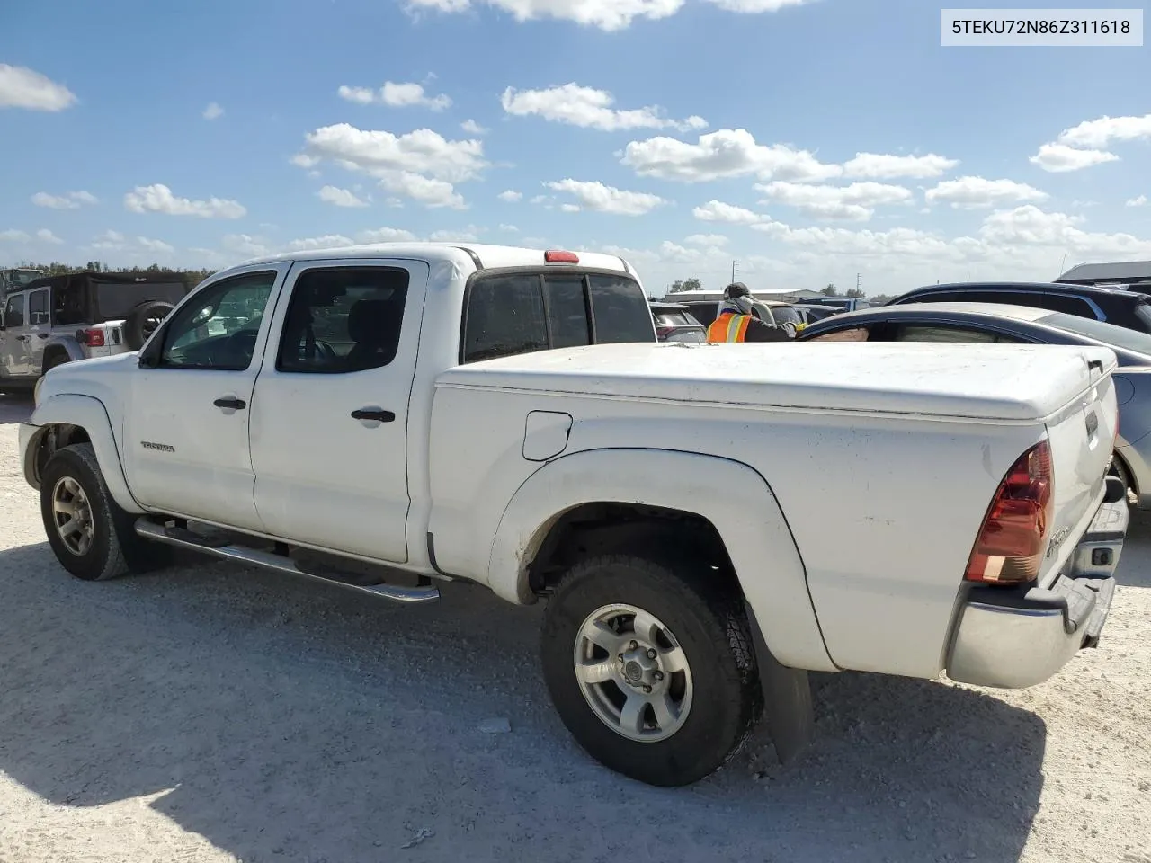 2006 Toyota Tacoma Double Cab Prerunner Long Bed VIN: 5TEKU72N86Z311618 Lot: 77119364