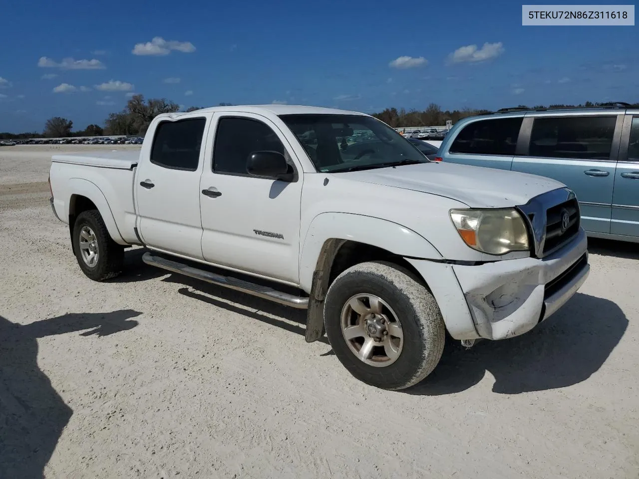 2006 Toyota Tacoma Double Cab Prerunner Long Bed VIN: 5TEKU72N86Z311618 Lot: 77119364