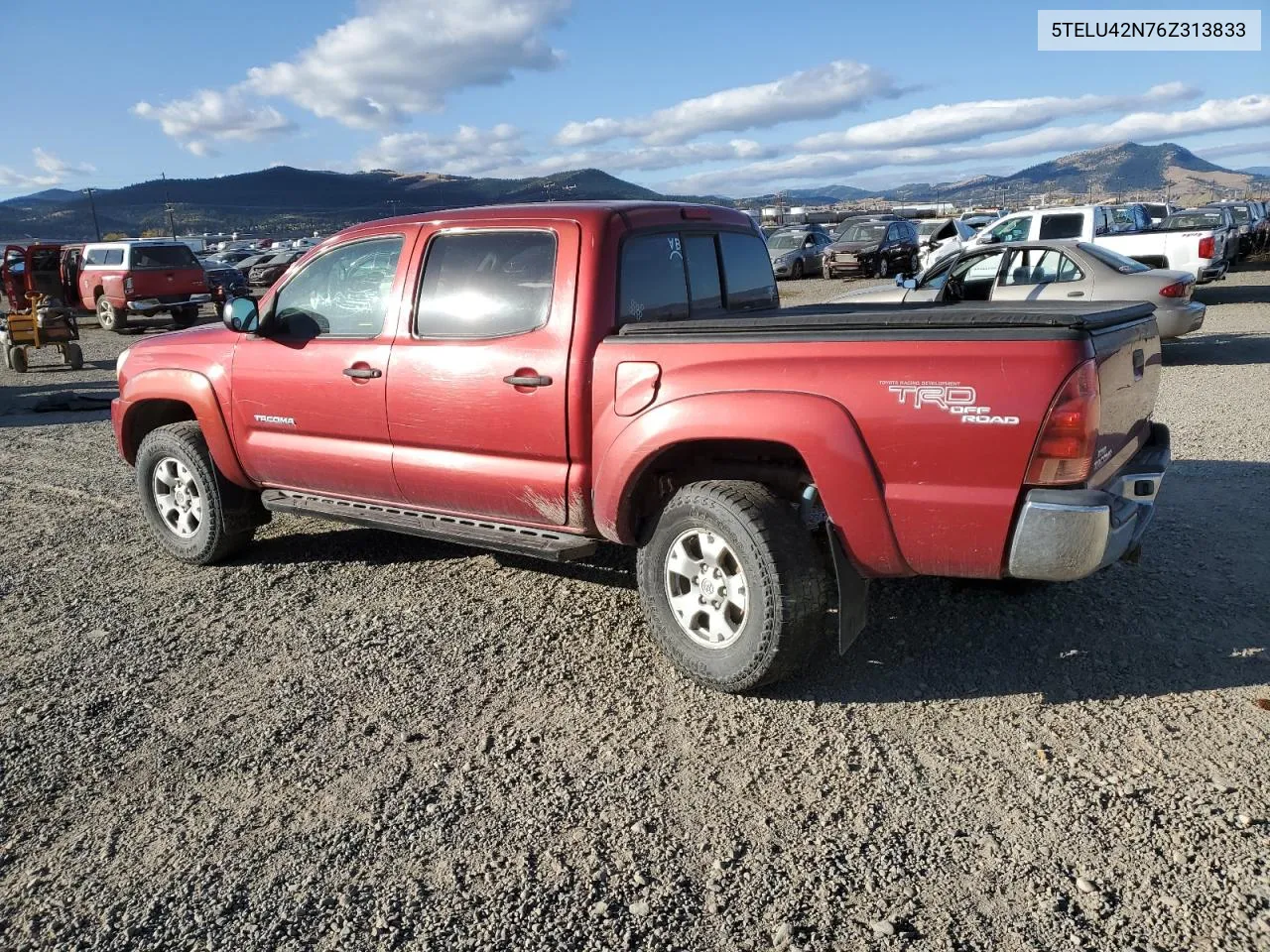 2006 Toyota Tacoma Double Cab VIN: 5TELU42N76Z313833 Lot: 77414914