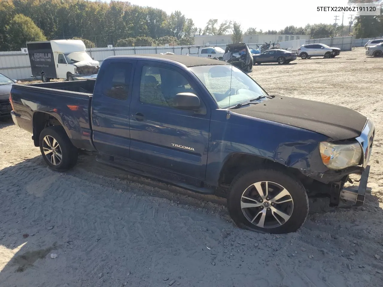 2006 Toyota Tacoma Access Cab VIN: 5TETX22N06Z191120 Lot: 78795074