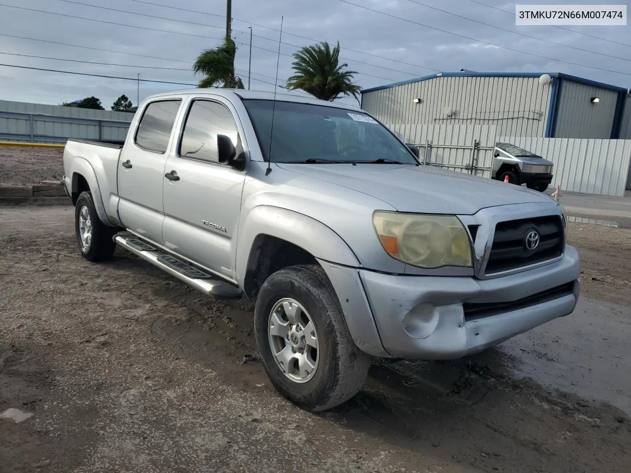 2006 Toyota Tacoma Double Cab Prerunner Long Bed VIN: 3TMKU72N66M007474 Lot: 79711374