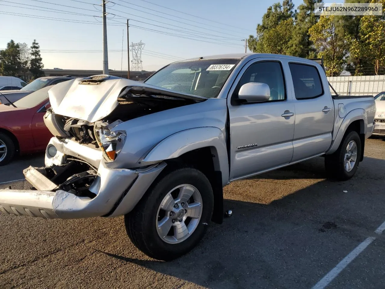 2006 Toyota Tacoma Double Cab Prerunner VIN: 5TEJU62N96Z289960 Lot: 80376734