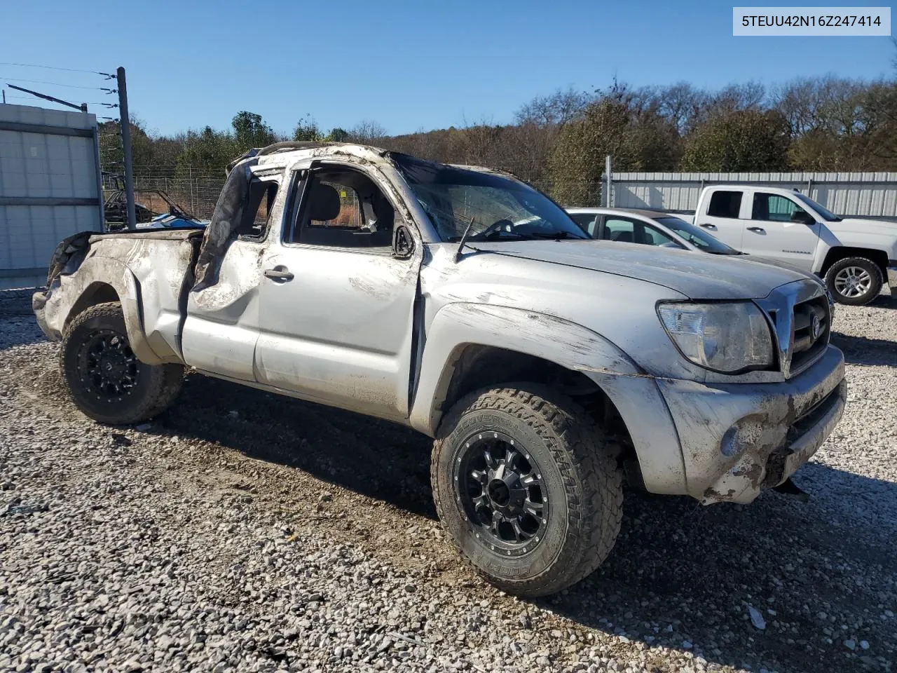 2006 Toyota Tacoma Access Cab VIN: 5TEUU42N16Z247414 Lot: 80569844