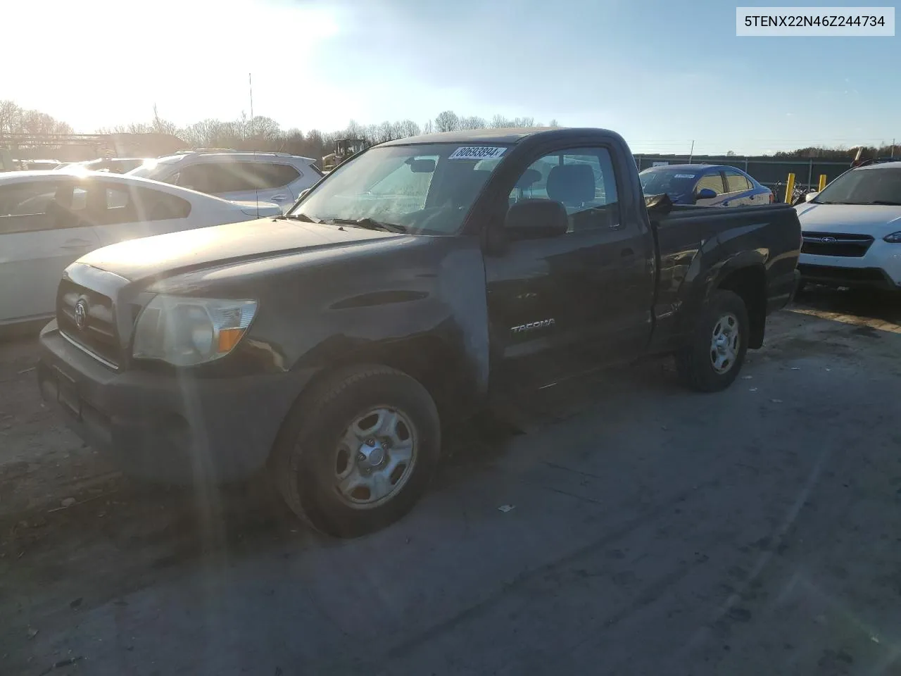 2006 Toyota Tacoma VIN: 5TENX22N46Z244734 Lot: 80693894