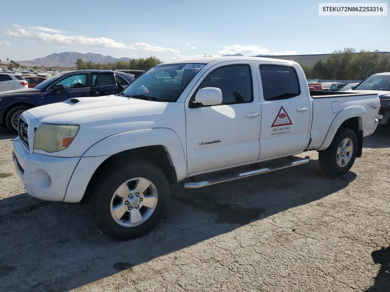 2006 Toyota Tacoma Double Cab Prerunner Long Bed VIN: 5TEKU72N86Z253316 Lot: 81088294