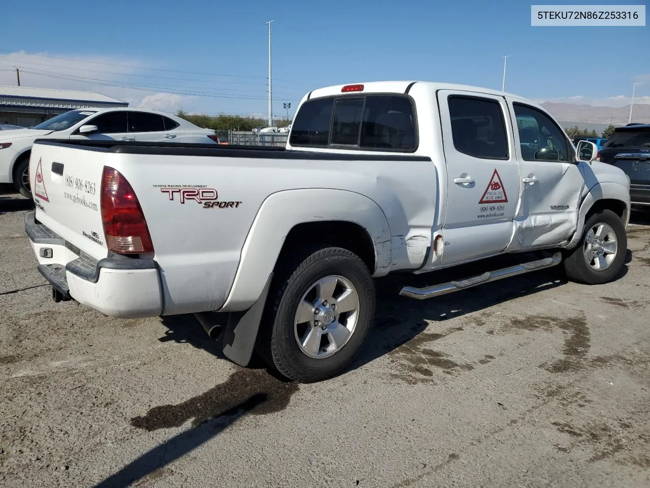 2006 Toyota Tacoma Double Cab Prerunner Long Bed VIN: 5TEKU72N86Z253316 Lot: 81088294