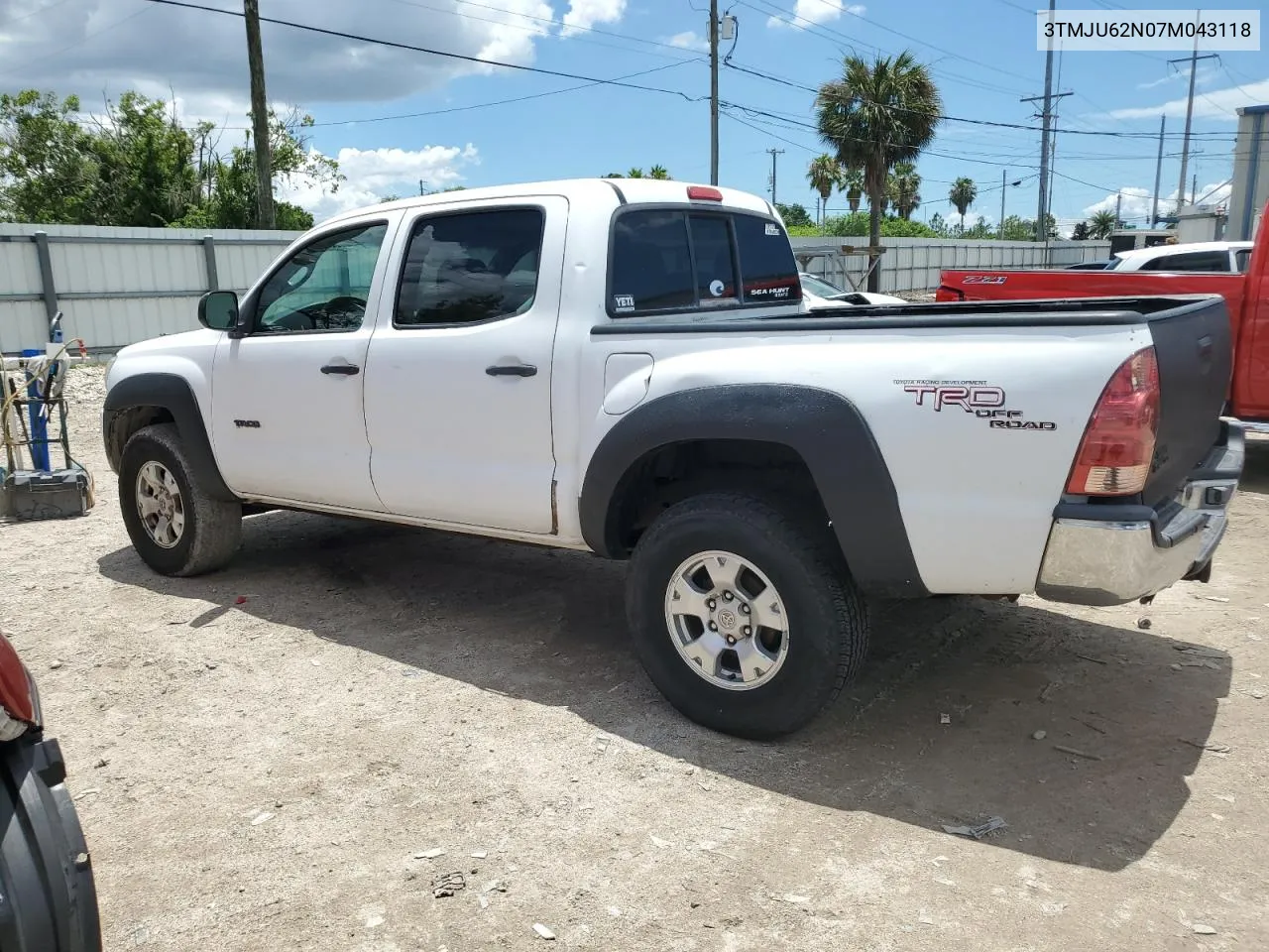 2007 Toyota Tacoma Double Cab Prerunner VIN: 3TMJU62N07M043118 Lot: 60600654