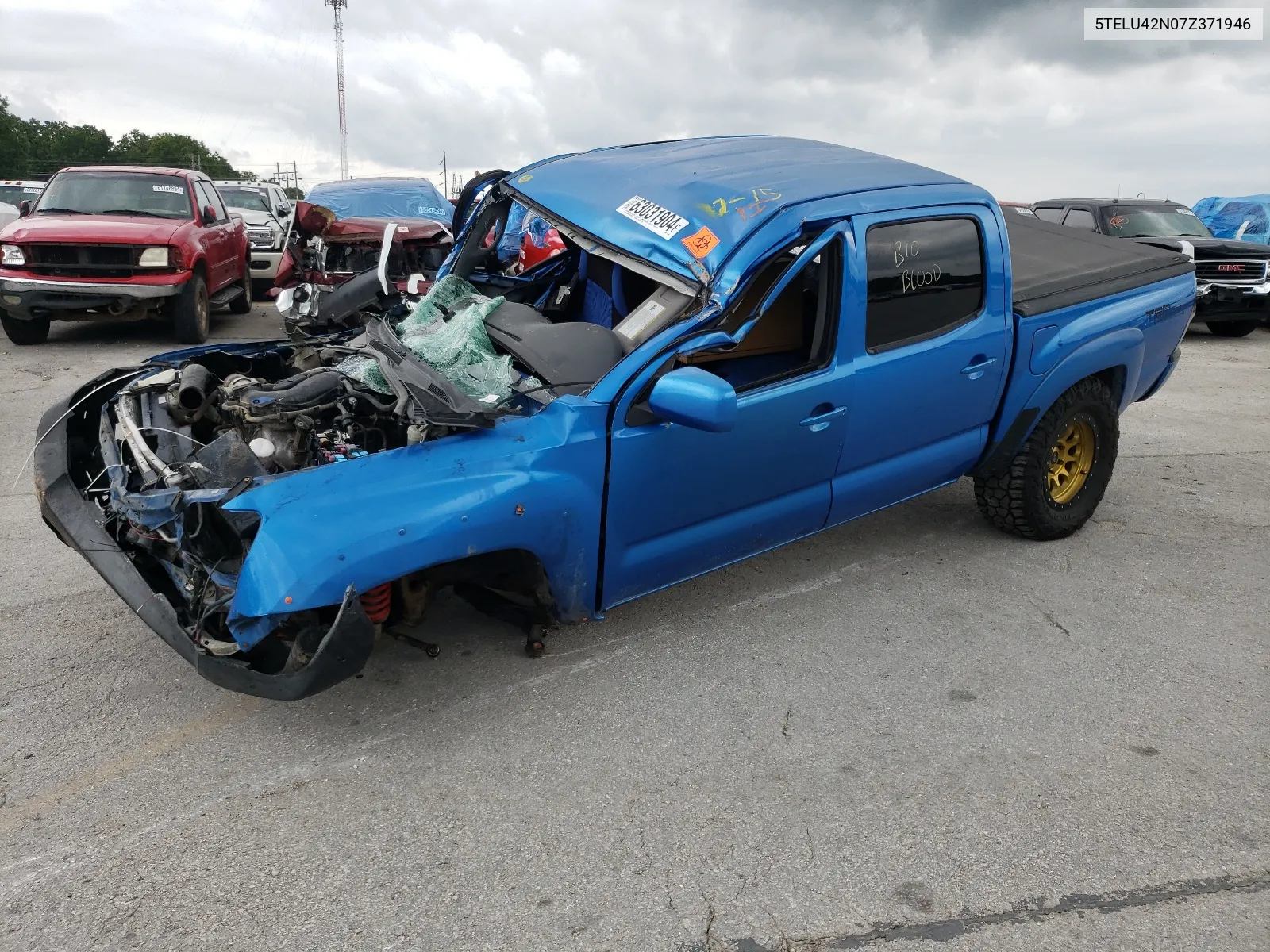 2007 Toyota Tacoma Double Cab VIN: 5TELU42N07Z371946 Lot: 63031904