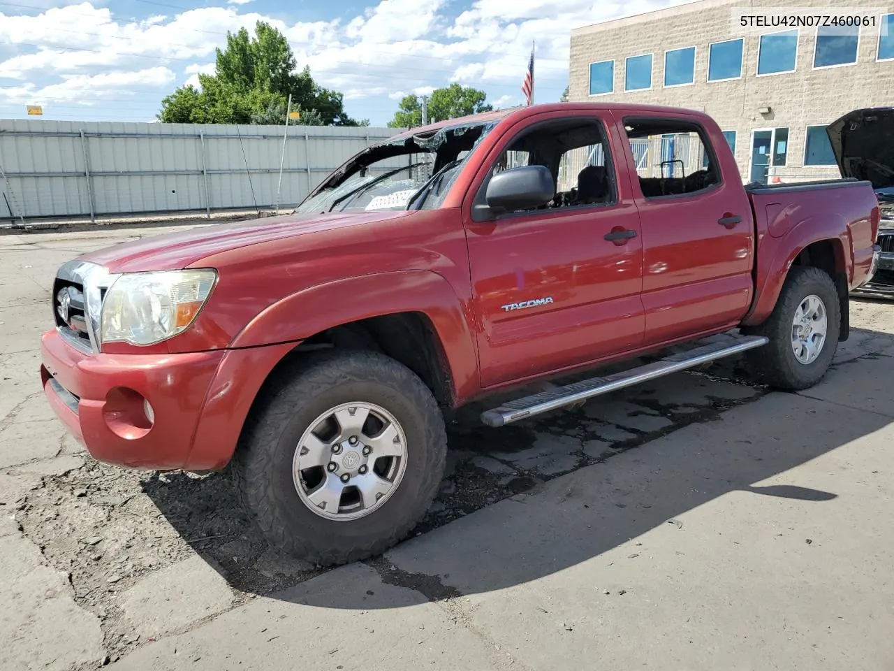 2007 Toyota Tacoma Double Cab VIN: 5TELU42N07Z460061 Lot: 65353834