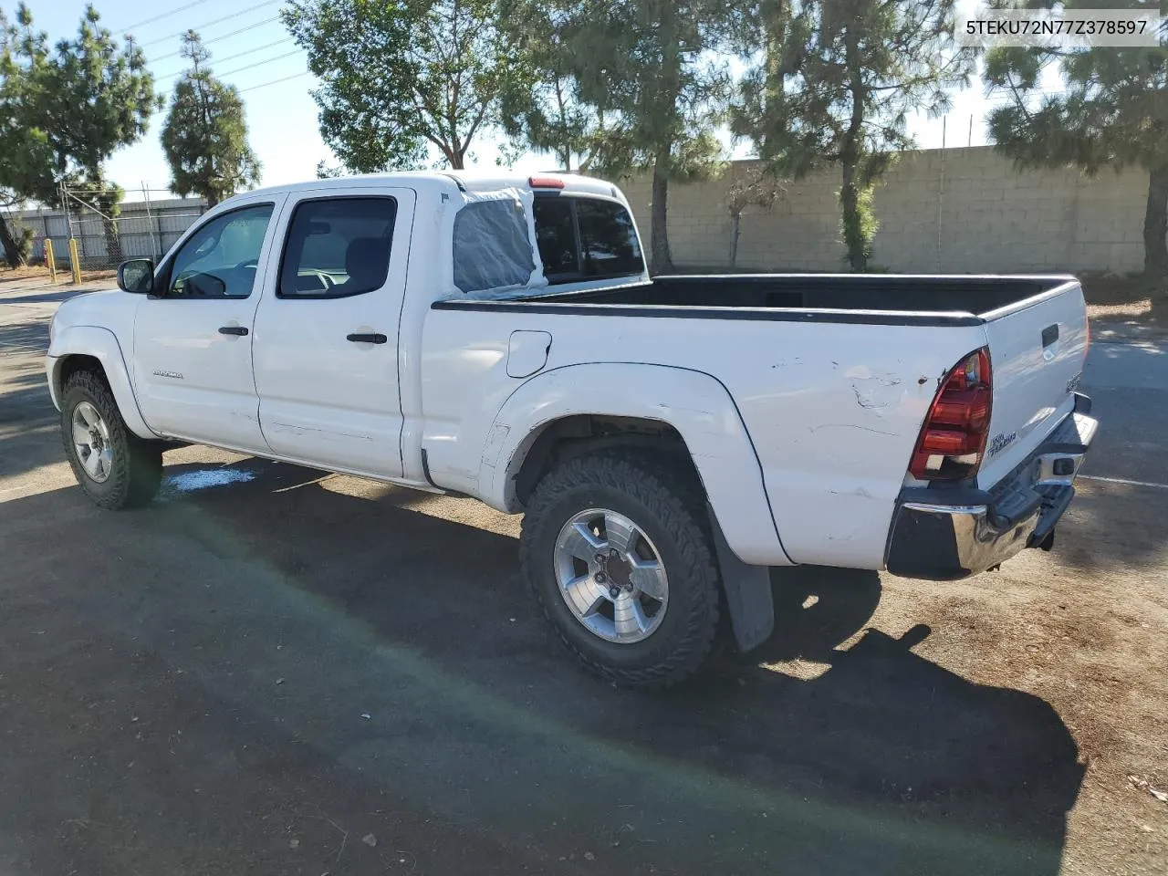 2007 Toyota Tacoma Double Cab Prerunner Long Bed VIN: 5TEKU72N77Z378597 Lot: 68528604