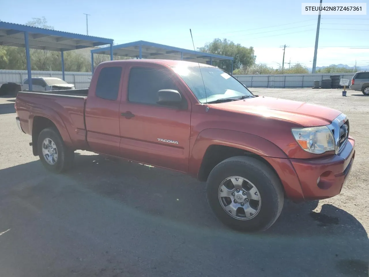 2007 Toyota Tacoma Access Cab VIN: 5TEUU42N87Z467361 Lot: 68557144