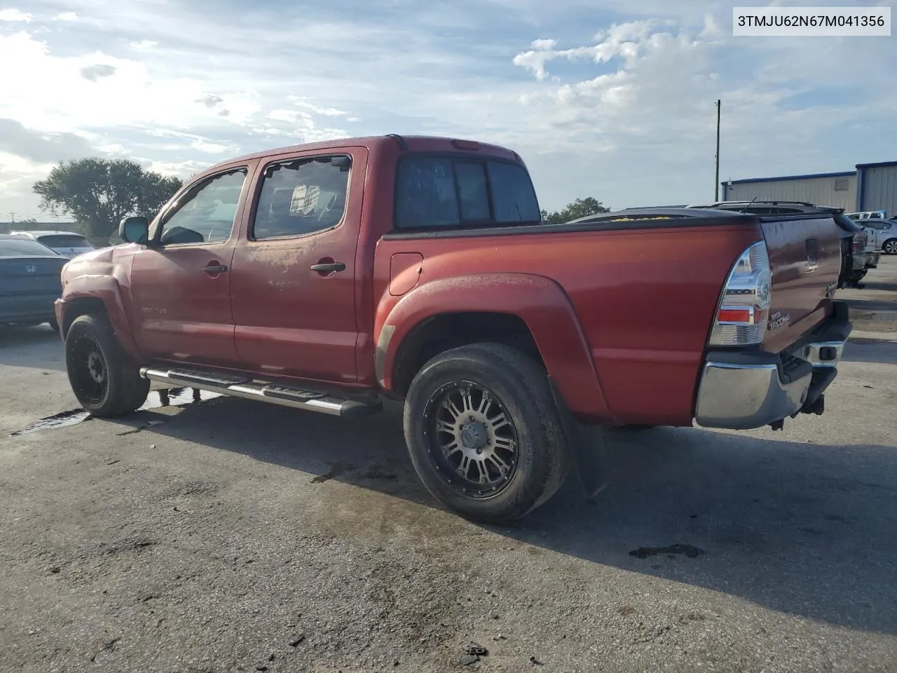 2007 Toyota Tacoma Double Cab Prerunner VIN: 3TMJU62N67M041356 Lot: 68676704