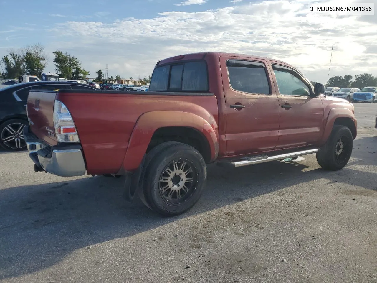 2007 Toyota Tacoma Double Cab Prerunner VIN: 3TMJU62N67M041356 Lot: 68676704