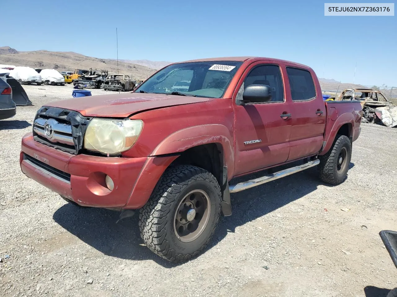 2007 Toyota Tacoma Double Cab Prerunner VIN: 5TEJU62NX7Z363176 Lot: 68936584