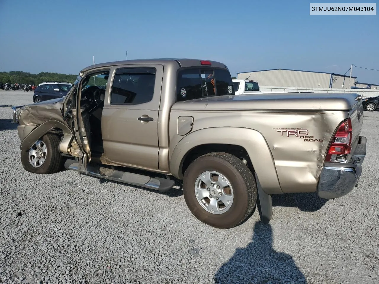 2007 Toyota Tacoma Double Cab Prerunner VIN: 3TMJU62N07M043104 Lot: 69063004