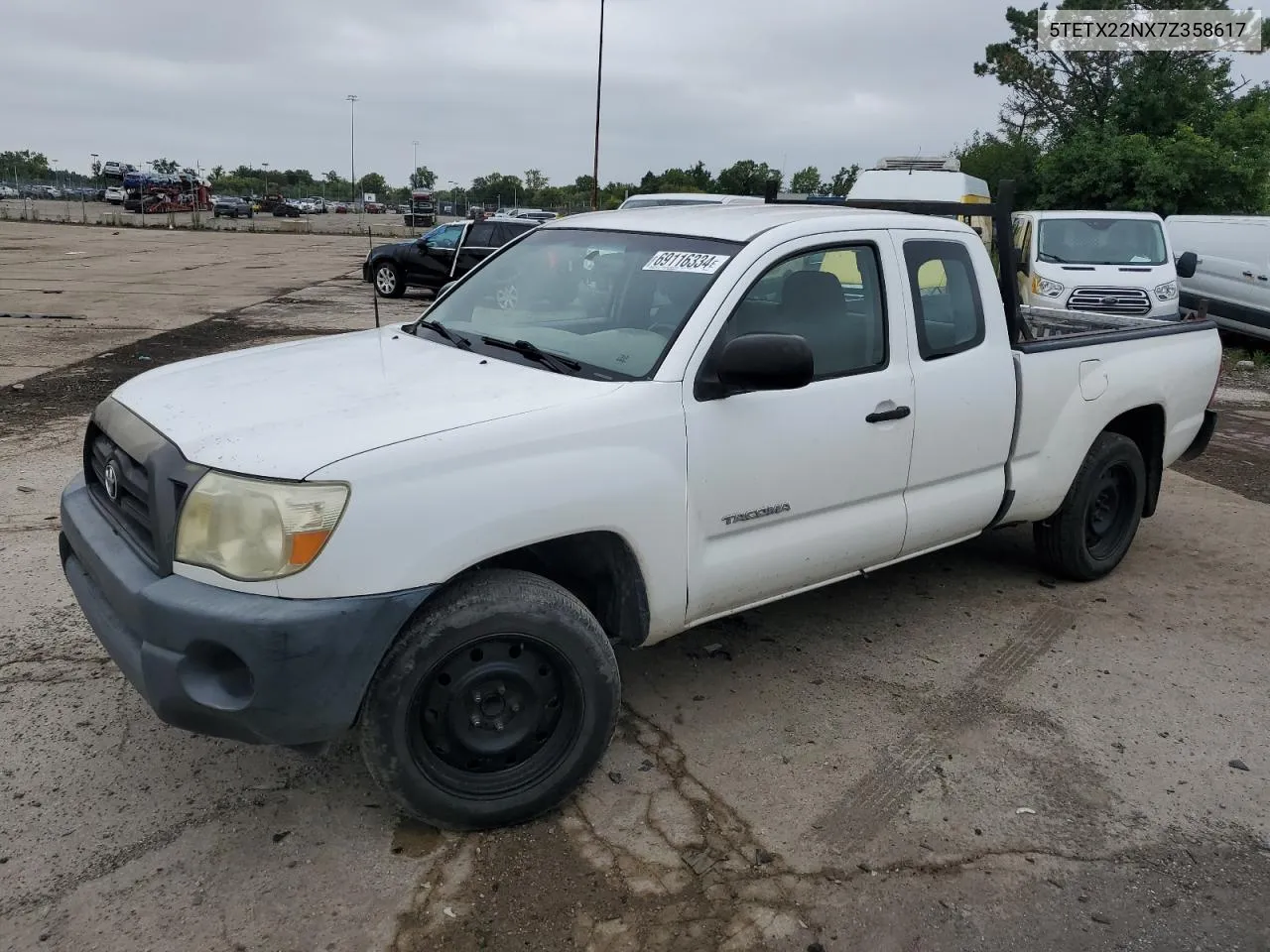 2007 Toyota Tacoma Access Cab VIN: 5TETX22NX7Z358617 Lot: 69116334