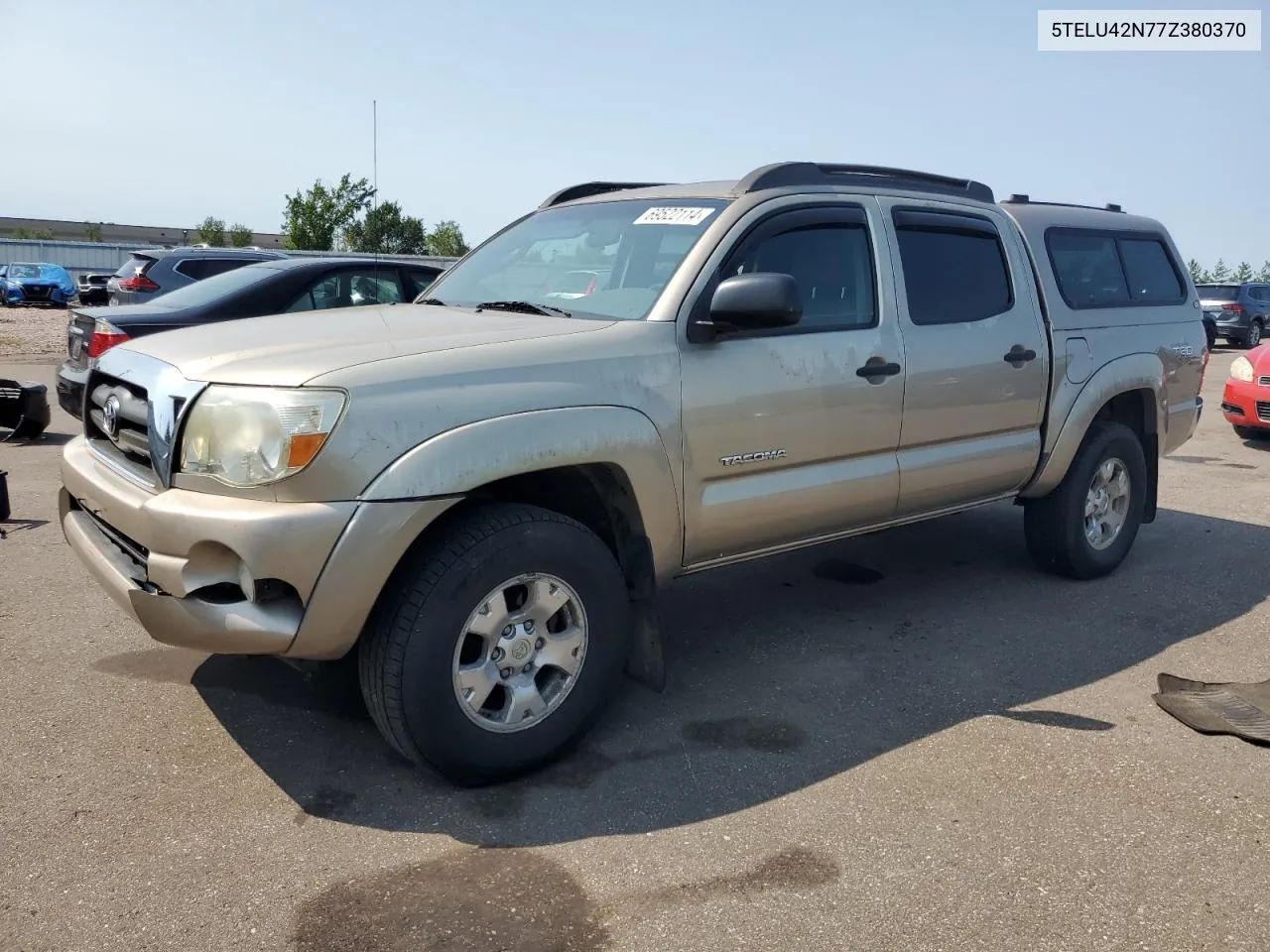 2007 Toyota Tacoma Double Cab VIN: 5TELU42N77Z380370 Lot: 69522114