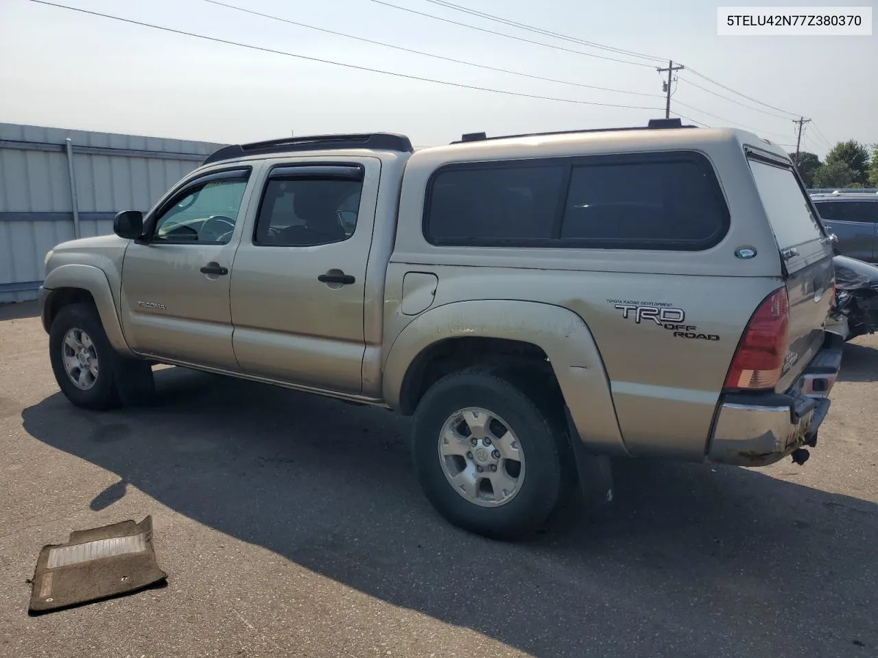 2007 Toyota Tacoma Double Cab VIN: 5TELU42N77Z380370 Lot: 69522114