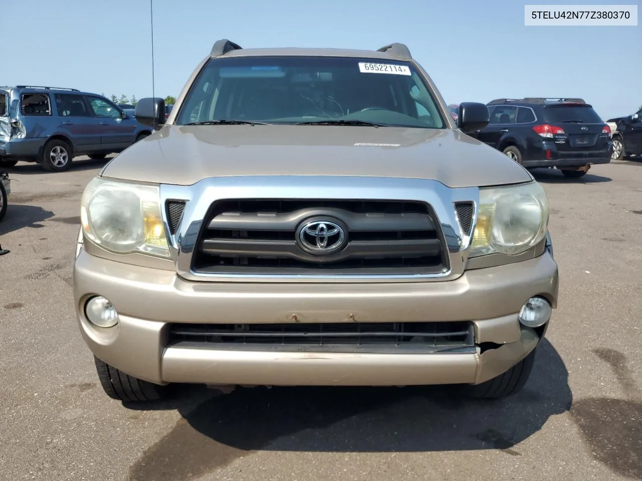 2007 Toyota Tacoma Double Cab VIN: 5TELU42N77Z380370 Lot: 69522114