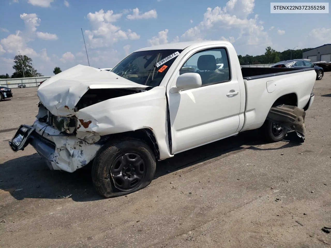 2007 Toyota Tacoma VIN: 5TENX22N37Z355258 Lot: 69650074