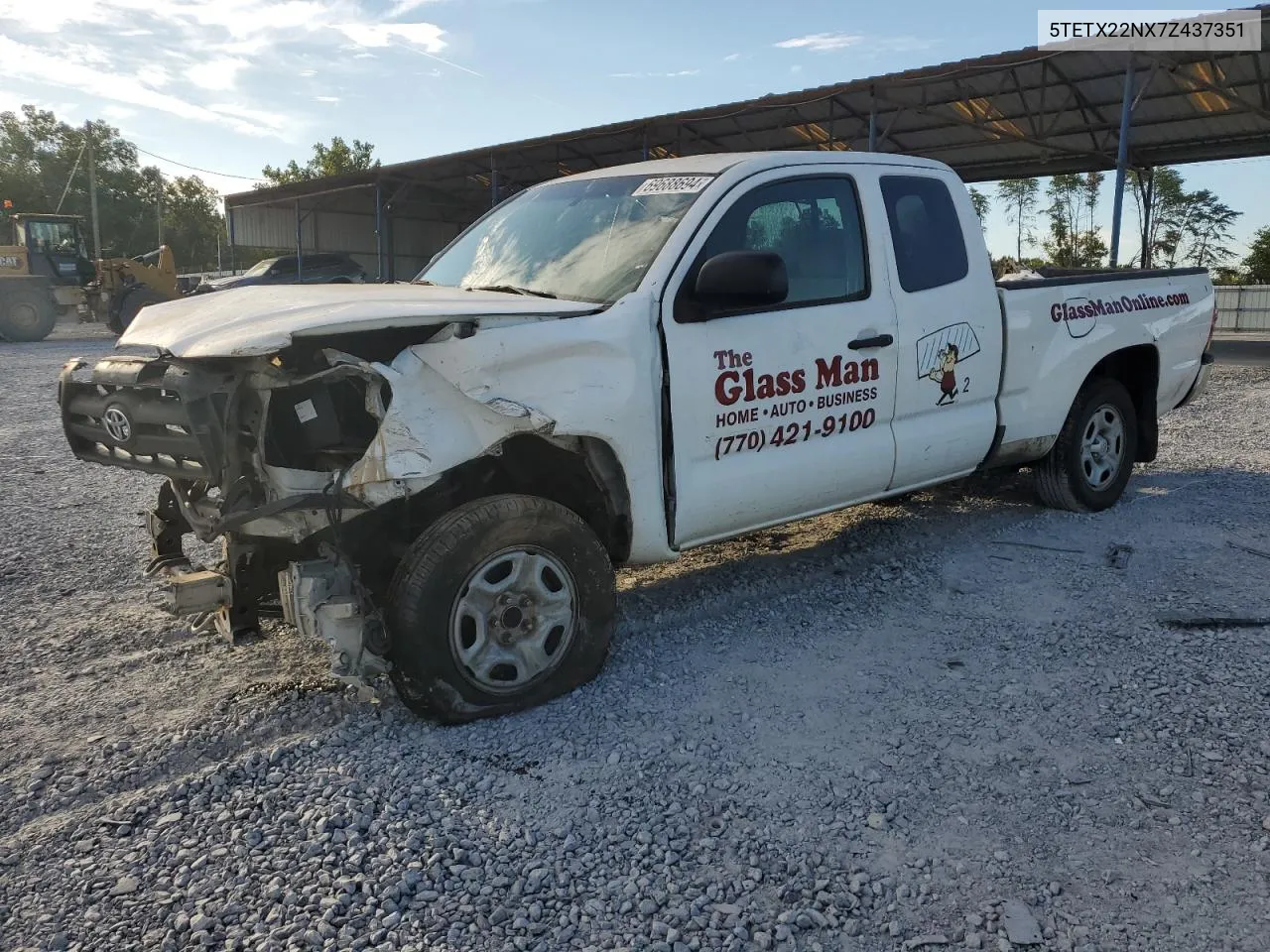 2007 Toyota Tacoma Access Cab VIN: 5TETX22NX7Z437351 Lot: 69688694