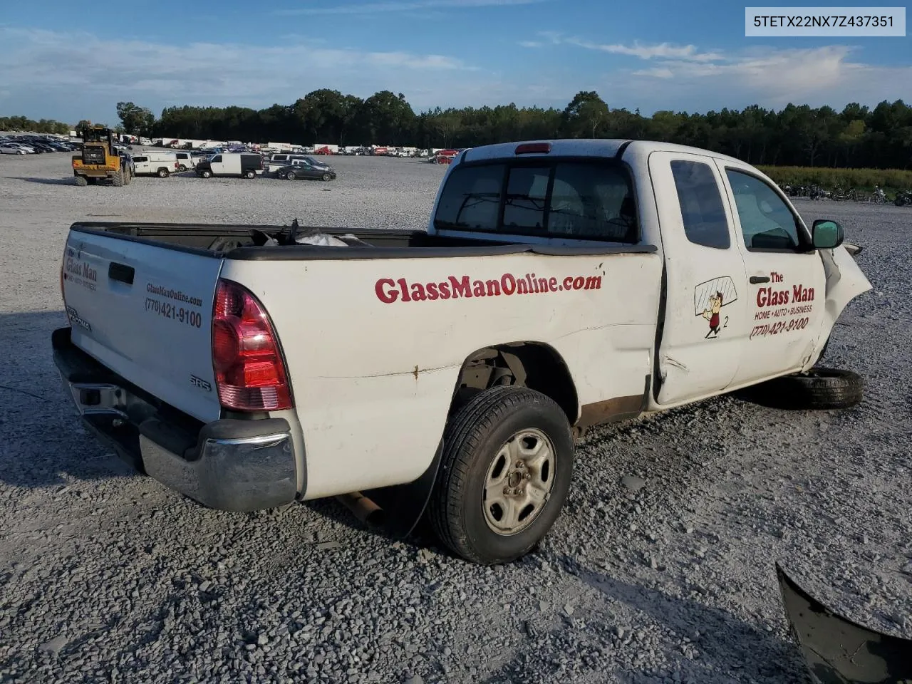 2007 Toyota Tacoma Access Cab VIN: 5TETX22NX7Z437351 Lot: 69688694