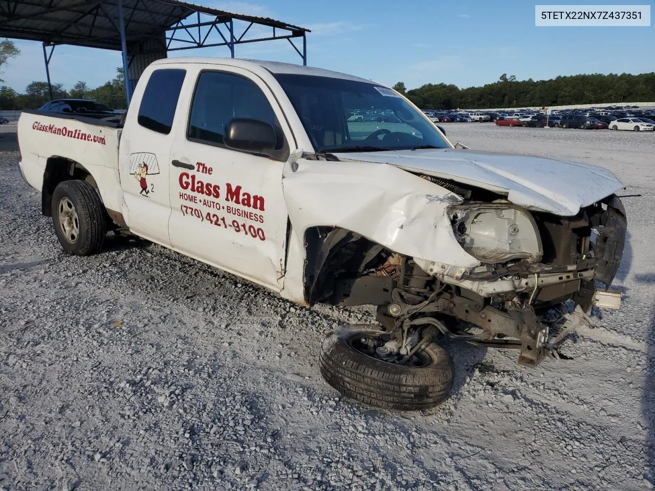 2007 Toyota Tacoma Access Cab VIN: 5TETX22NX7Z437351 Lot: 69688694