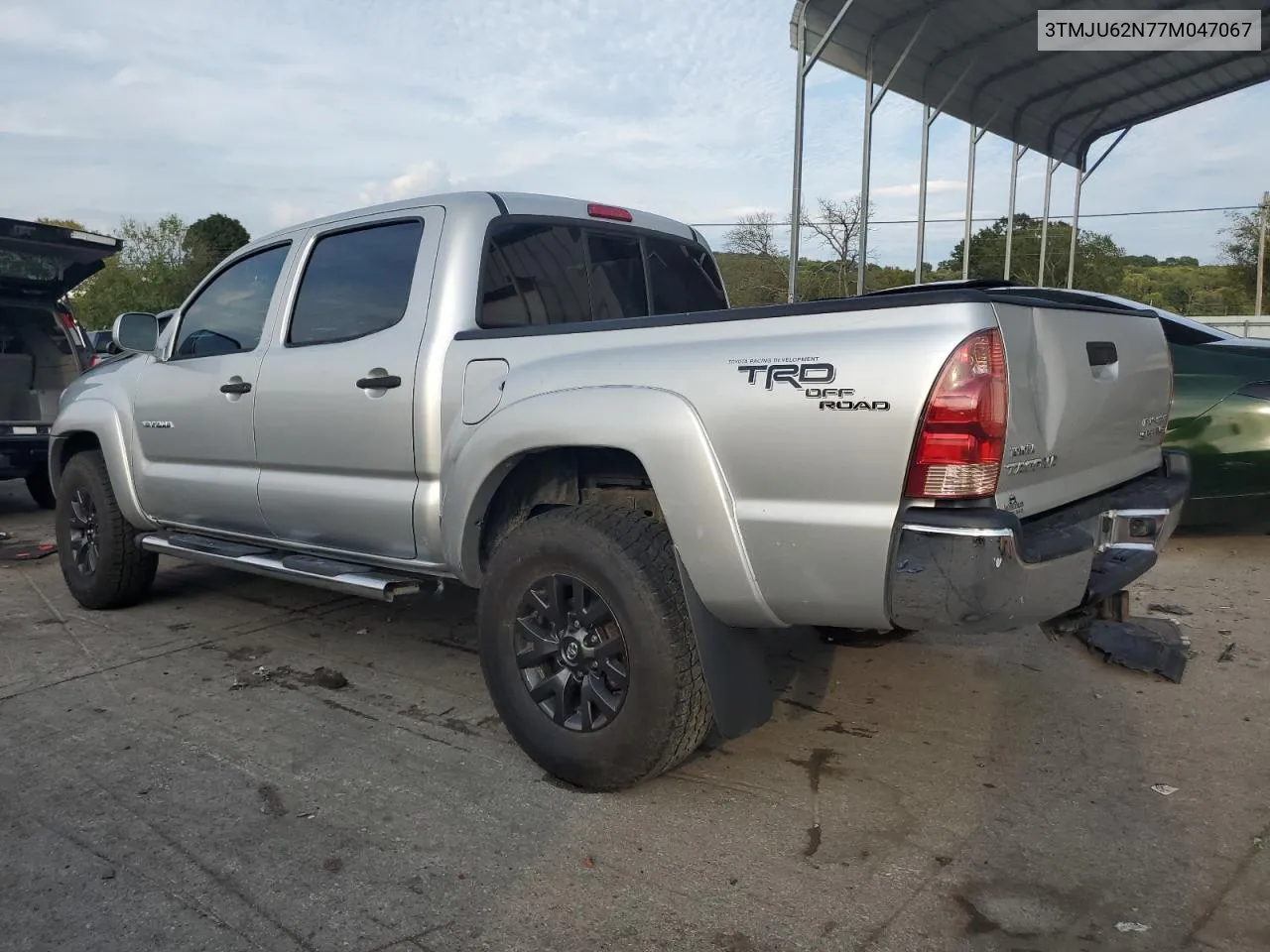 2007 Toyota Tacoma Double Cab Prerunner VIN: 3TMJU62N77M047067 Lot: 69758344