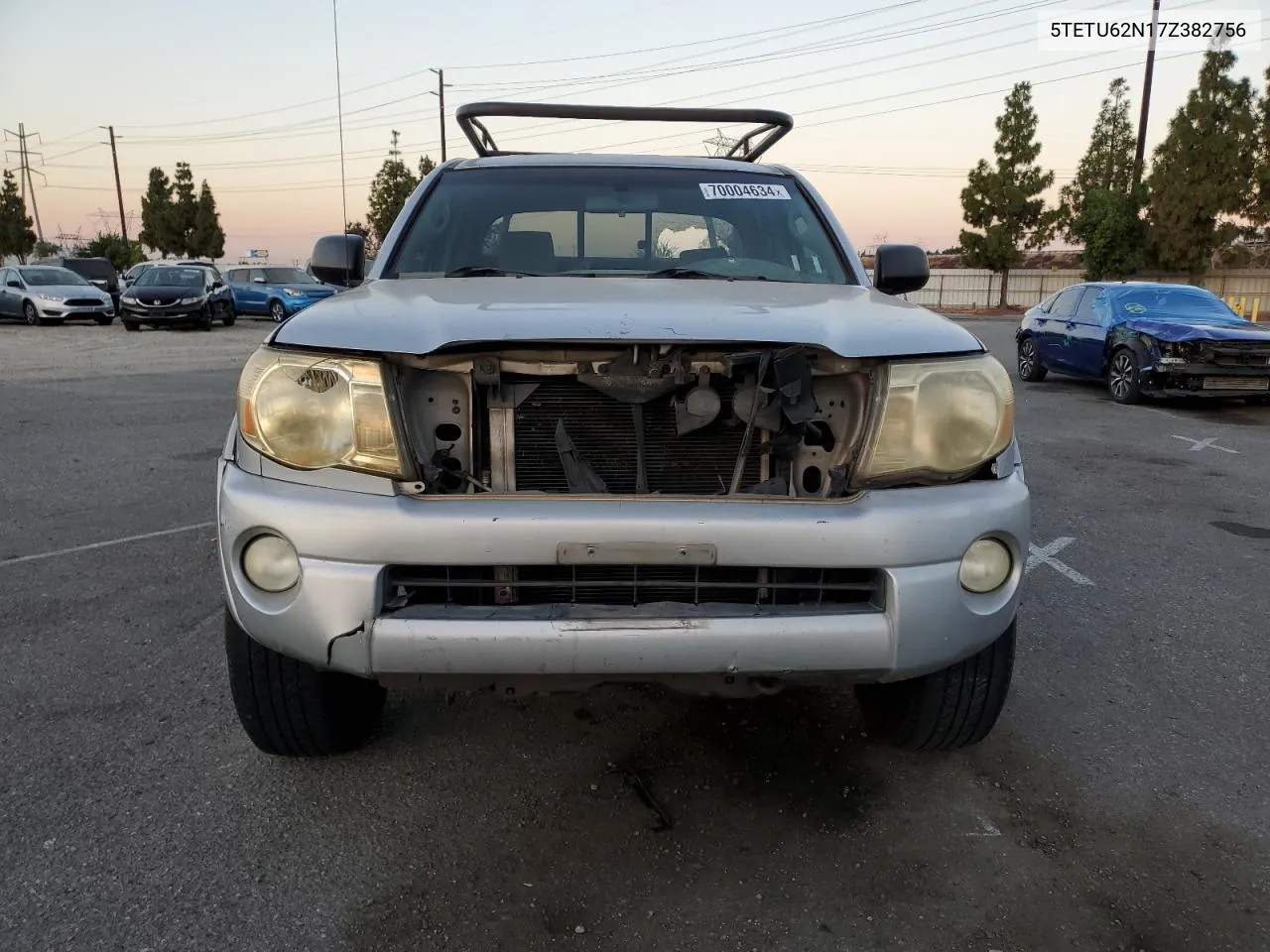 2007 Toyota Tacoma Prerunner Access Cab VIN: 5TETU62N17Z382756 Lot: 70004634