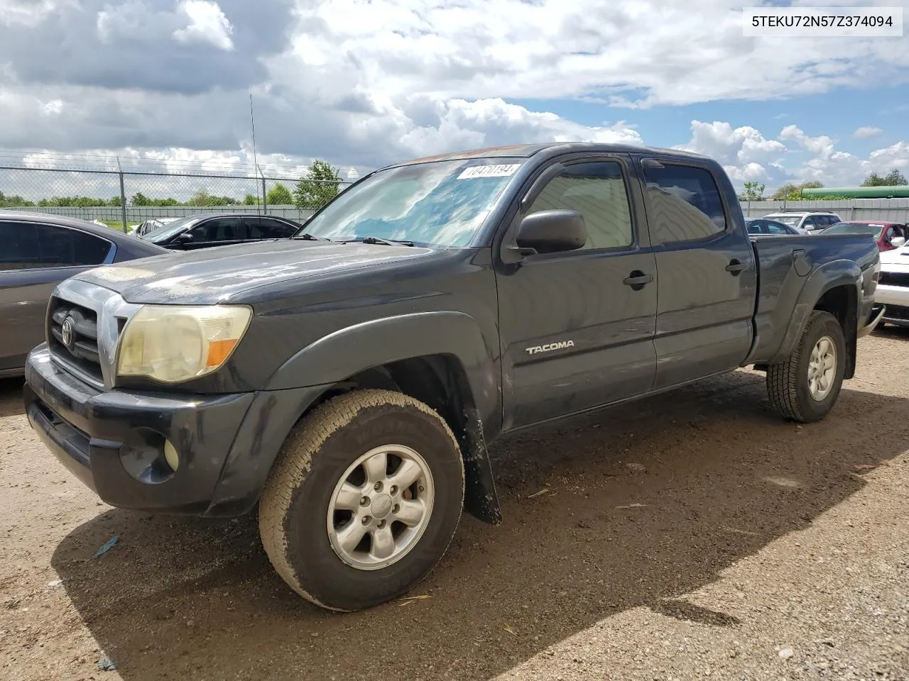 2007 Toyota Tacoma Double Cab Prerunner Long Bed VIN: 5TEKU72N57Z374094 Lot: 70470194